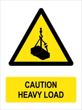 Caution heavy load sign