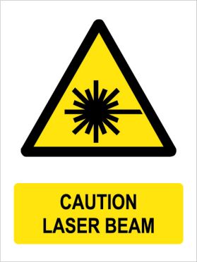 Caution laser beam sign