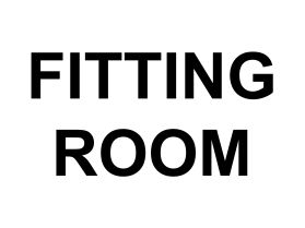 Fitting room sign