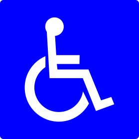 Handicap car parking lot sign