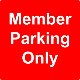 Members only parking sign