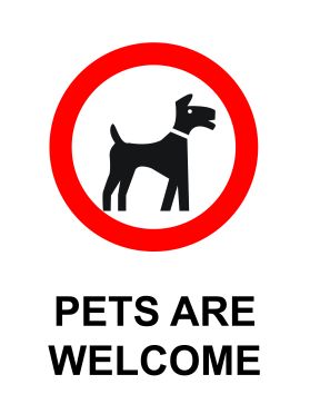 Pets welcome sign v2