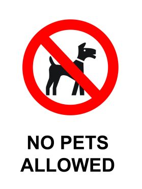 No pets allowed sign v1