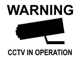 Warning cctv in operation sign