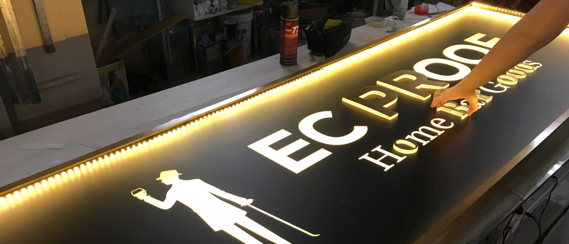 acrylic light box letters